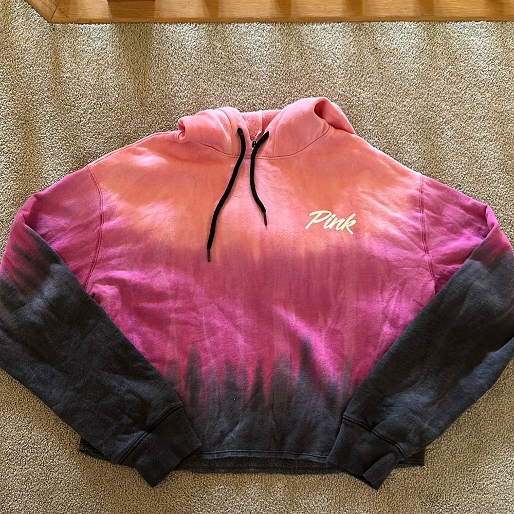 VS Pink ombré cropped sweatshirt